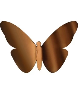 Decoro murale 3d "bronze butterflies"